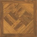 Prosource Vinyl Floor Tile Dark Wood Geo ELE-1811-1-3L